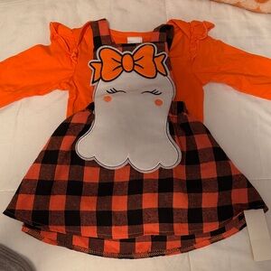 Orange and Black Ghost Costume for Kids